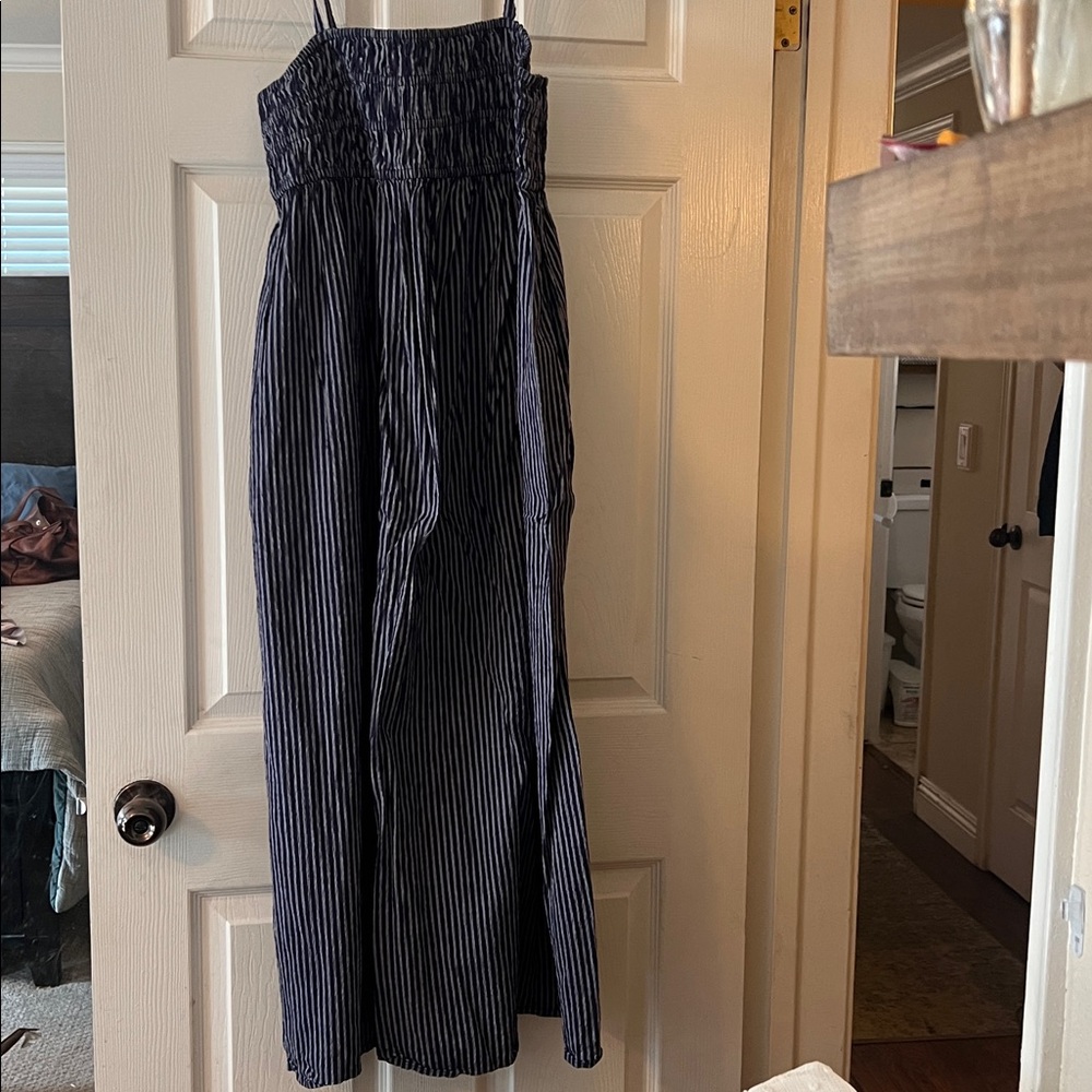 a new day Navy Striped Maxi Dress